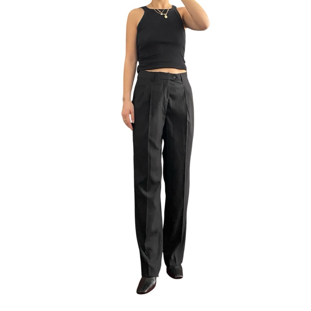**SOLD** Giorgio Armani Vintage Black Wool Straight Leg Mens Pants Size US 30